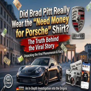 Did Brad Pitt Really Wear the “Need Money for Porsche” Shirt? The Truth Behind the Viral Story