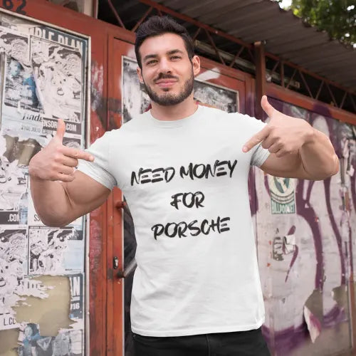 Need Money Classic Logo Back Streetwear Graphic Motivational Tee