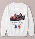Bugatti Exotic Car Collector White Sweatshirt
