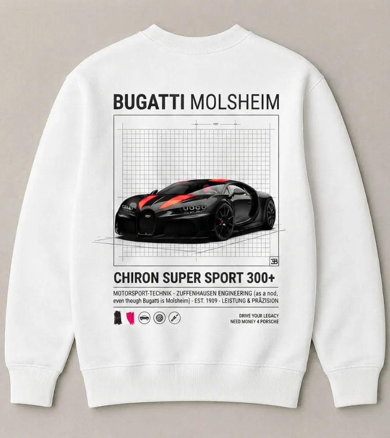 Bugatti Speed Lifestyle White Sweatshirt
