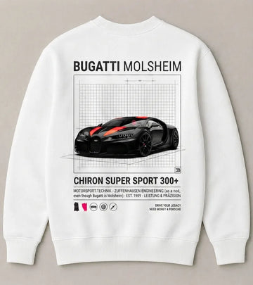 Bugatti Speed Lifestyle White Sweatshirt