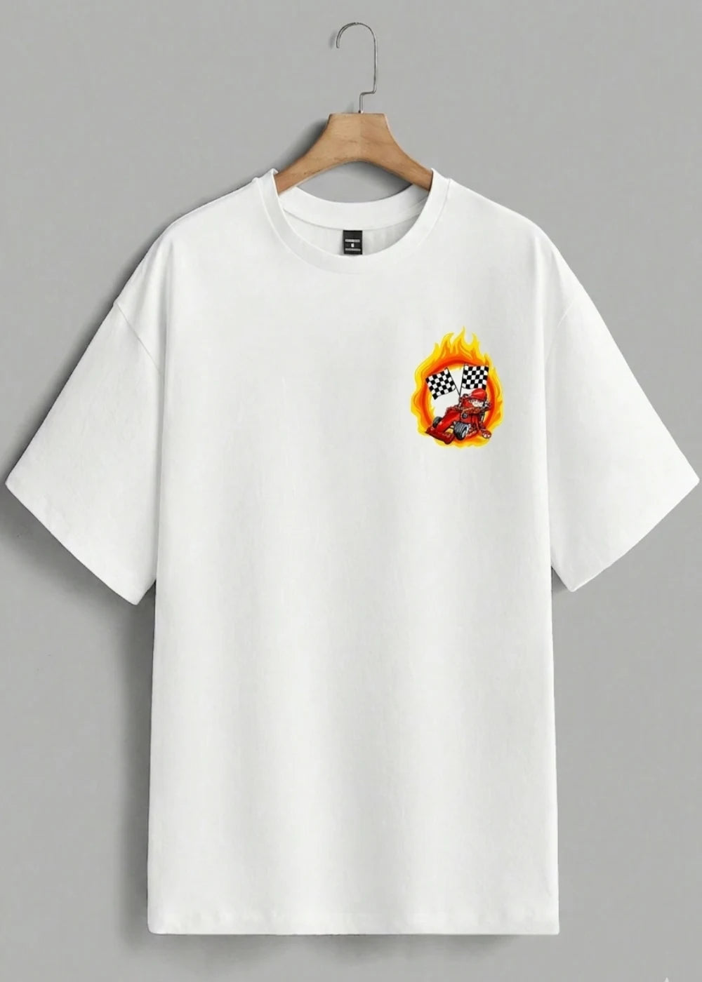 Casual Need Money Front Logo Oversized T-Shirt Modern Graphic Tee