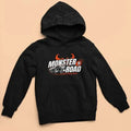 Classic midnight black hoodie back view showing Need Money branding and premium