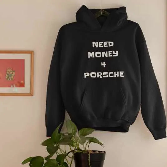 Need Money Classic Daily Wear hoodie front view with premium streetwear design and everyday urban fashion style