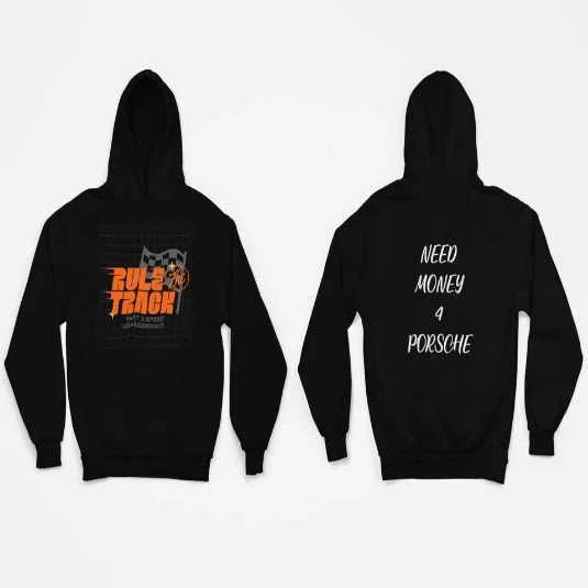 Need Money Classic Statement Logo hoodie front view with premium streetwear design and bold statement branding