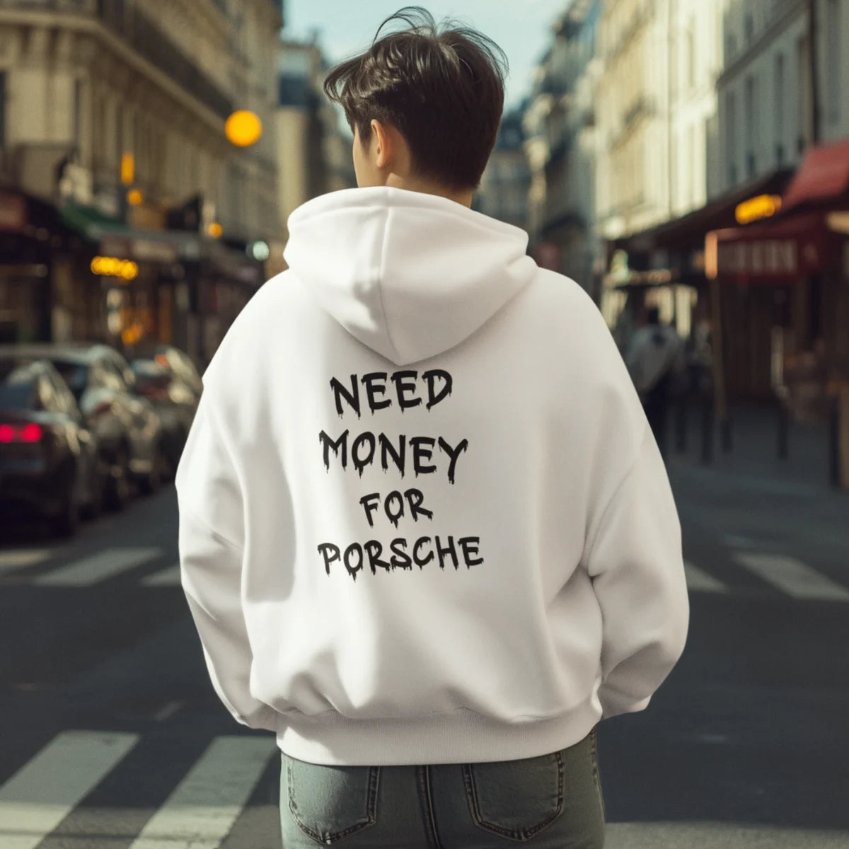 Classic Minimal Porsche Hoodie – Need Money For Porsche Graphic Sweatshirt
