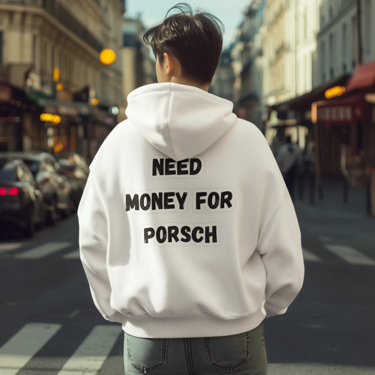 Classic Need Money For Porsche Sweatshirt – Trendy Graphic Hoodie