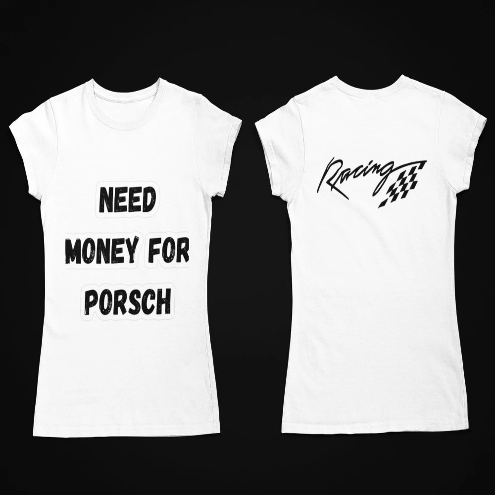 Trendy Porsche Classic Bradpitt casual t-shirt