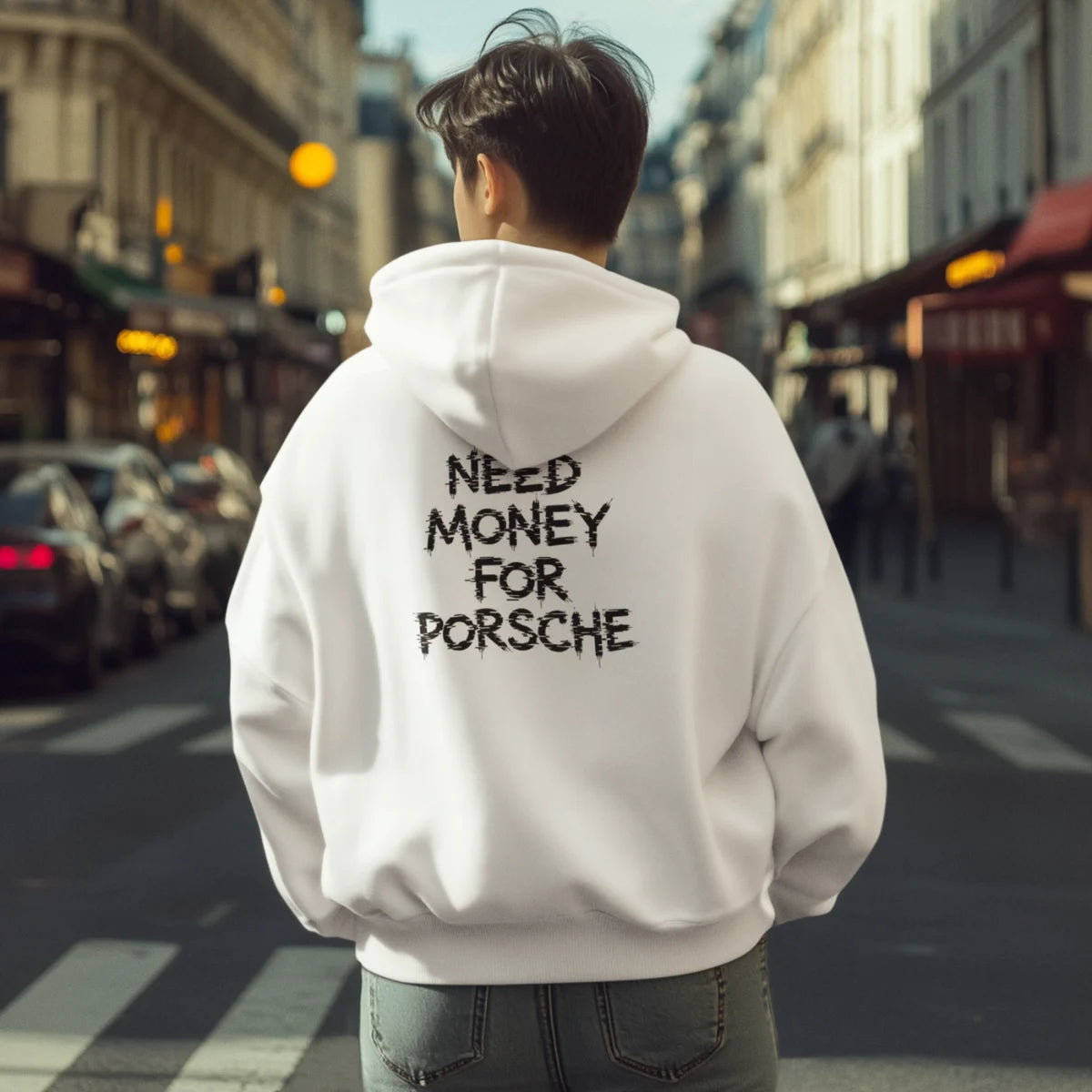 Classic Shadow Porsche Hoodie – Need Money For Porsche Graphic Streetwear