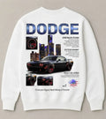 Dodge Car Meets Streetwear White Sweatshirt