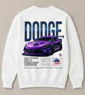 White Dodge dream car graphic sweatshirt