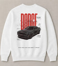 Dodge inspired car culture white sweatshirt