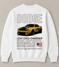 Premium Dodge white streetwear sweatshirt