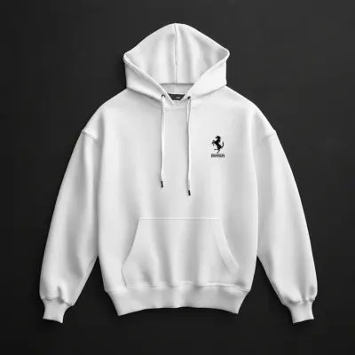 Ferrari Exotic Car Collector White Hoodie