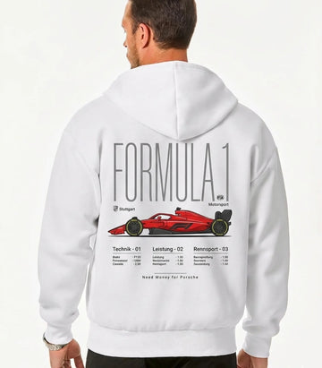 Ferrari automotive lifestyle white hoodie