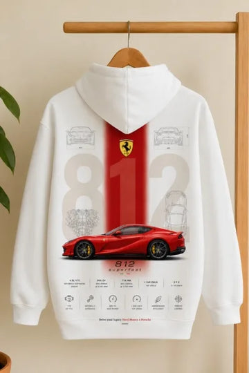 Premium Ferrari luxury car streetwear hoodie