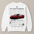Ferrari red supercar fan graphic sweatshirt
