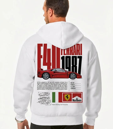 Ferrari automotive lifestyle oversized hoodie