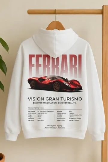 Ferrari supercar lifestyle oversized hoodie