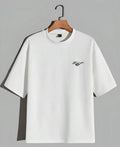White t-shirt featuring Ford Mustang logo graphic design