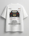 Premium white cotton oversized Mustang graphic tee