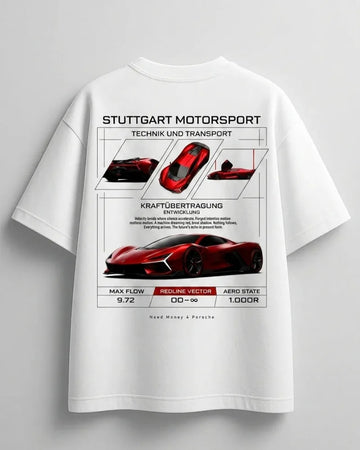 Car lover oversized t-shirt with Mustang inspired artwork