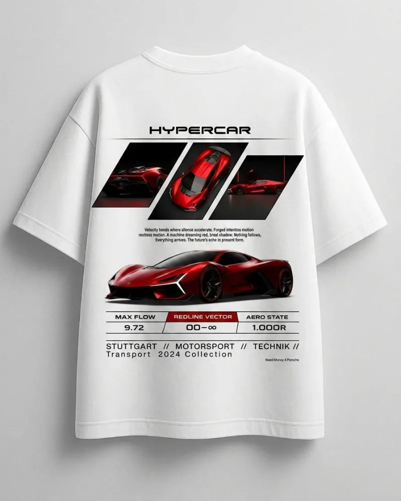 Trendy automotive themed white t-shirt with Mustang logo