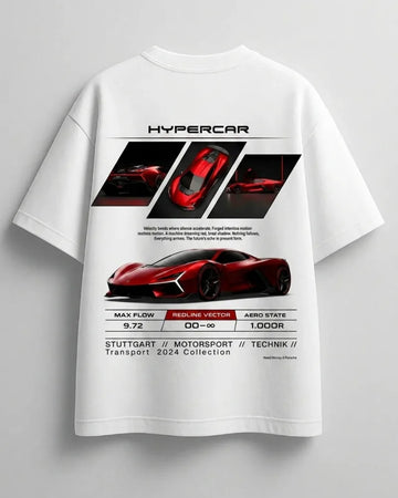 Trendy automotive themed white t-shirt with Mustang logo