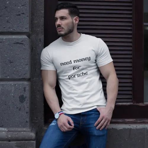 Need Money Classic Front Logo motivational streetwear tee