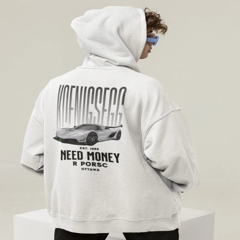 Hustler Life Porsche luxury motivational hoodie