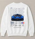 Hypercar Lover Bugatti White Sweatshirt