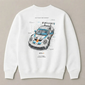 Supercar enthusiast graphic sweatshirt with Lamborghini theme