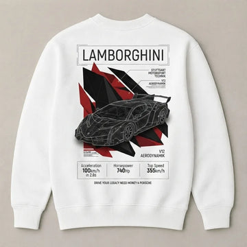 Lamborghini luxury lifestyle oversized sweatshirt