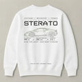 White Lamborghini exotic car graphic sweatshirt