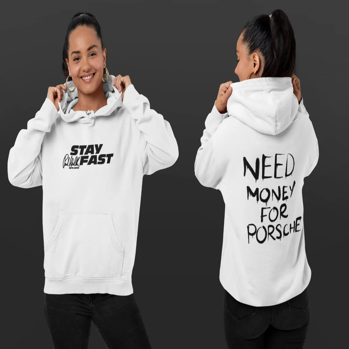 Classic Icon Porsche Graphic Hoodie – Need Money For Porsche Sweatshirt