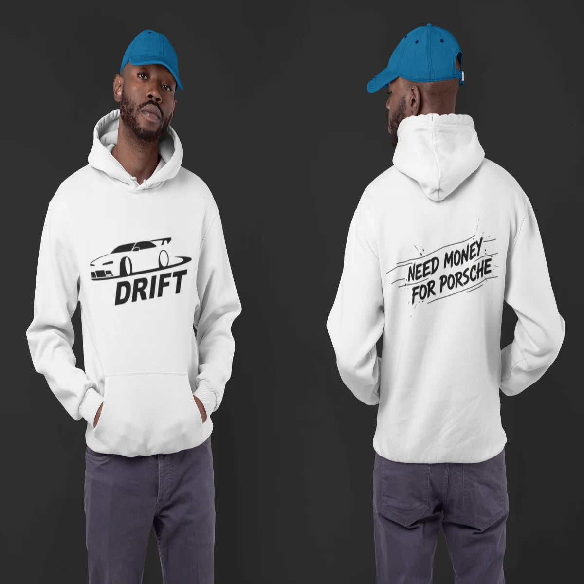 Front Logo Classic Porsche Hoodie – Need Money For Porsche Casual Streetwear