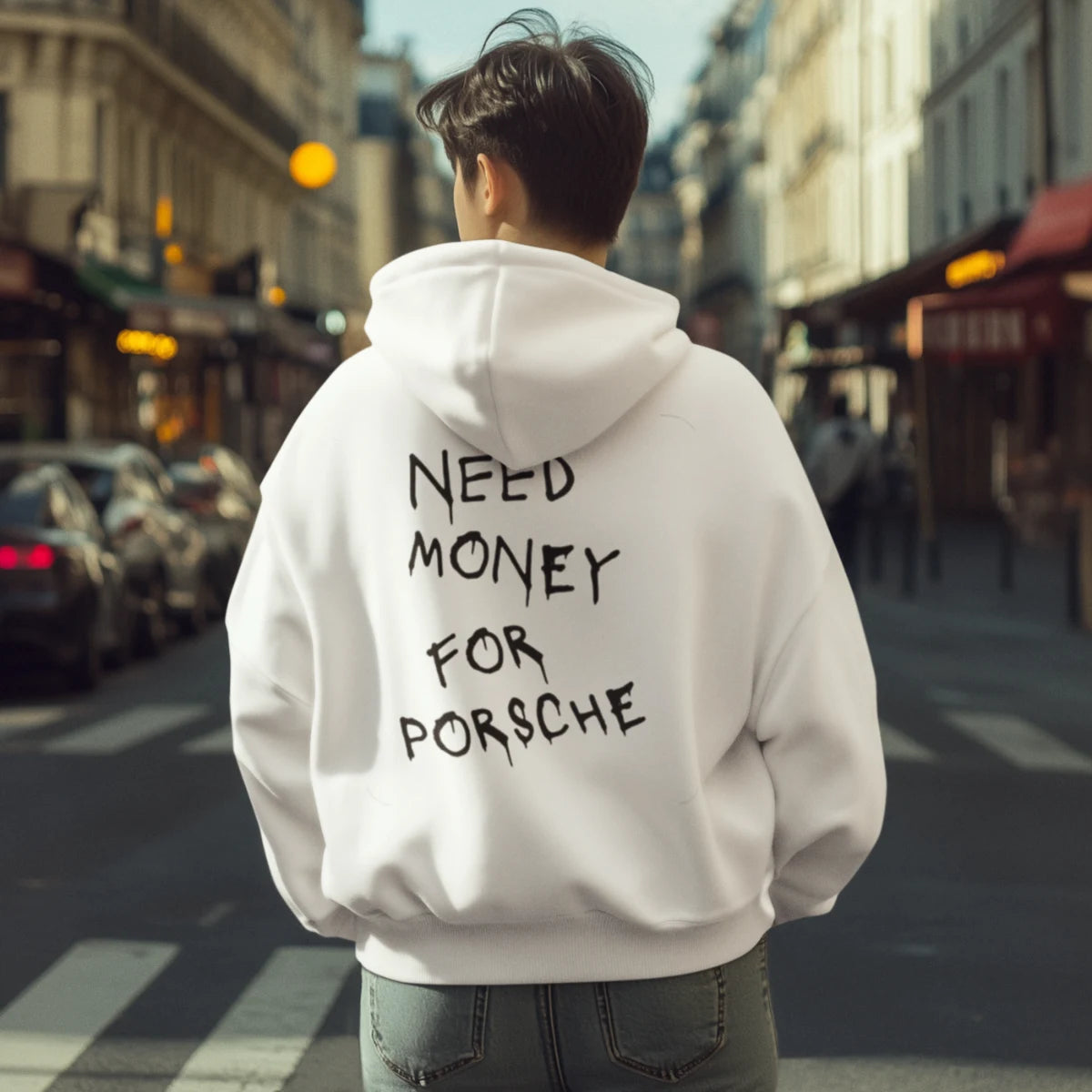 Streetwear Classic Porsche Hoodie – Need Money For Porsche Trendy Sweatshirt