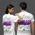 Porsche hustle slogan oversized T-shirt