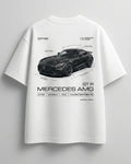 Mercedes-Benz luxury graphic oversized t-shirt in white