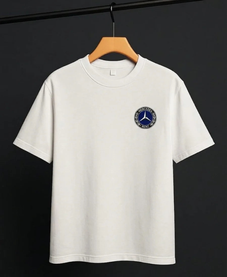 Mercedes-Benz streetwear oversized white graphic tee