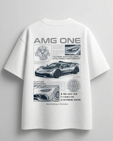 Premium Mercedes-Benz white oversized casual t-shirt