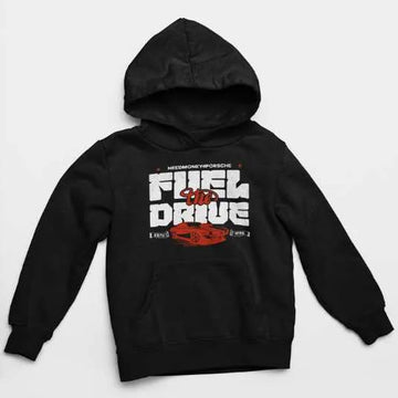 Need Money Classic Drive hoodie front view with premium streetwear design and motivational urban branding
