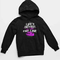 Need Money Classic Grind hoodie front view with premium streetwear design and motivational hustle branding