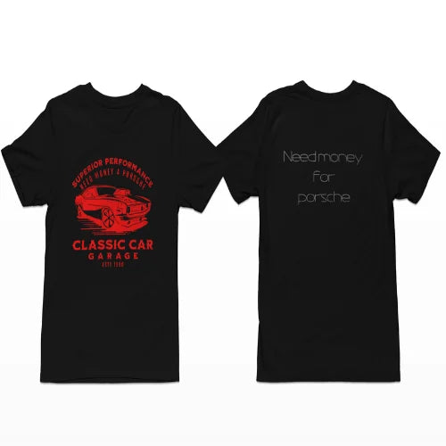 Need Money Classic Clean Fit T-Shirt stylish back print streetwear tee