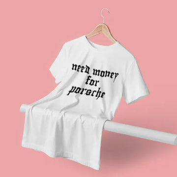 Hustle mindset Need Money Dream Text cotton t-shirt for men