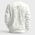 modern sweatshirt with Need Money dreamer logo on front in minimalist style