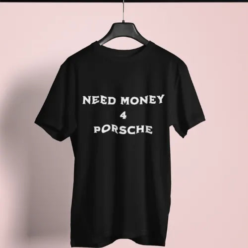 Need Money Classic Hustler Text T-Shirt premium streetwear front design