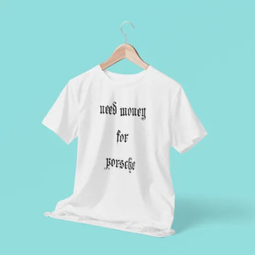 Need Money Classic Minimal Logo clean streetwear graphic tee