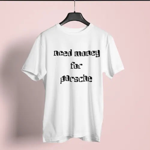 Simple typography Need Money Minimal Text cotton t-shirt
