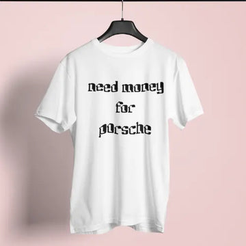 Simple typography Need Money Minimal Text cotton t-shirt